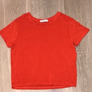 Orange crop top